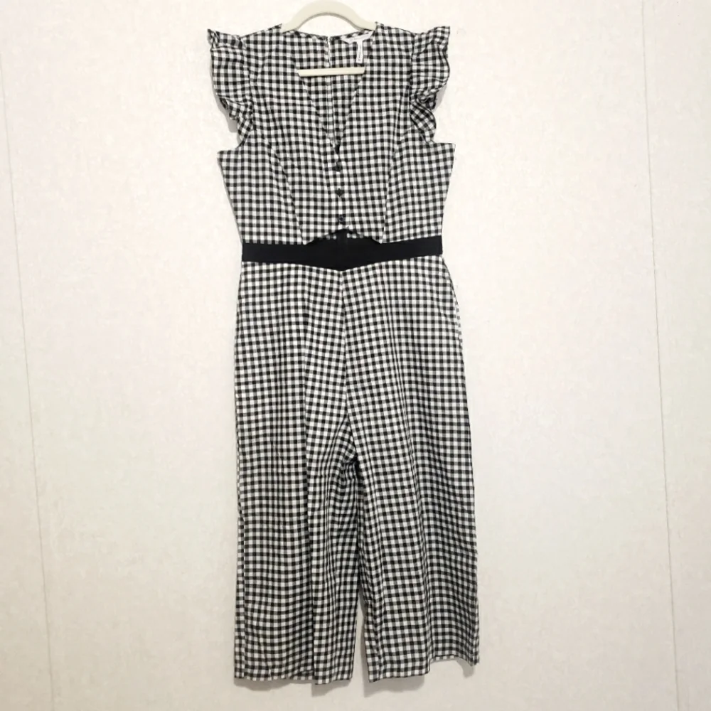 NEW BCBG PLAID JUMPSUIT...SIZE:10 - Picture 3 of 15